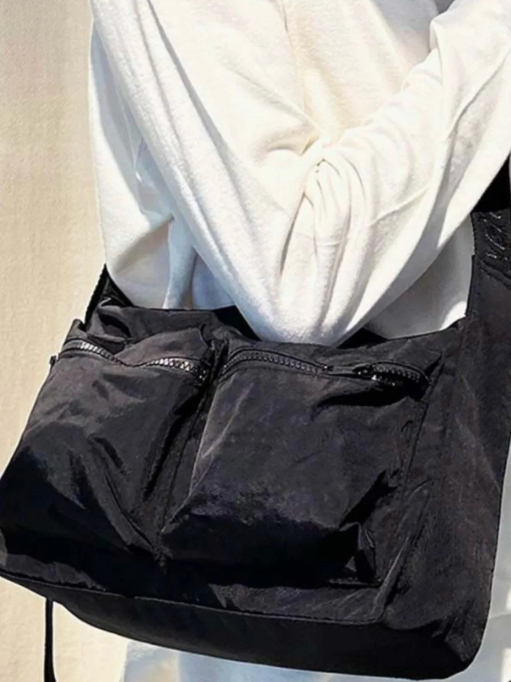 Medium Cargo Crossbody Bag - Black